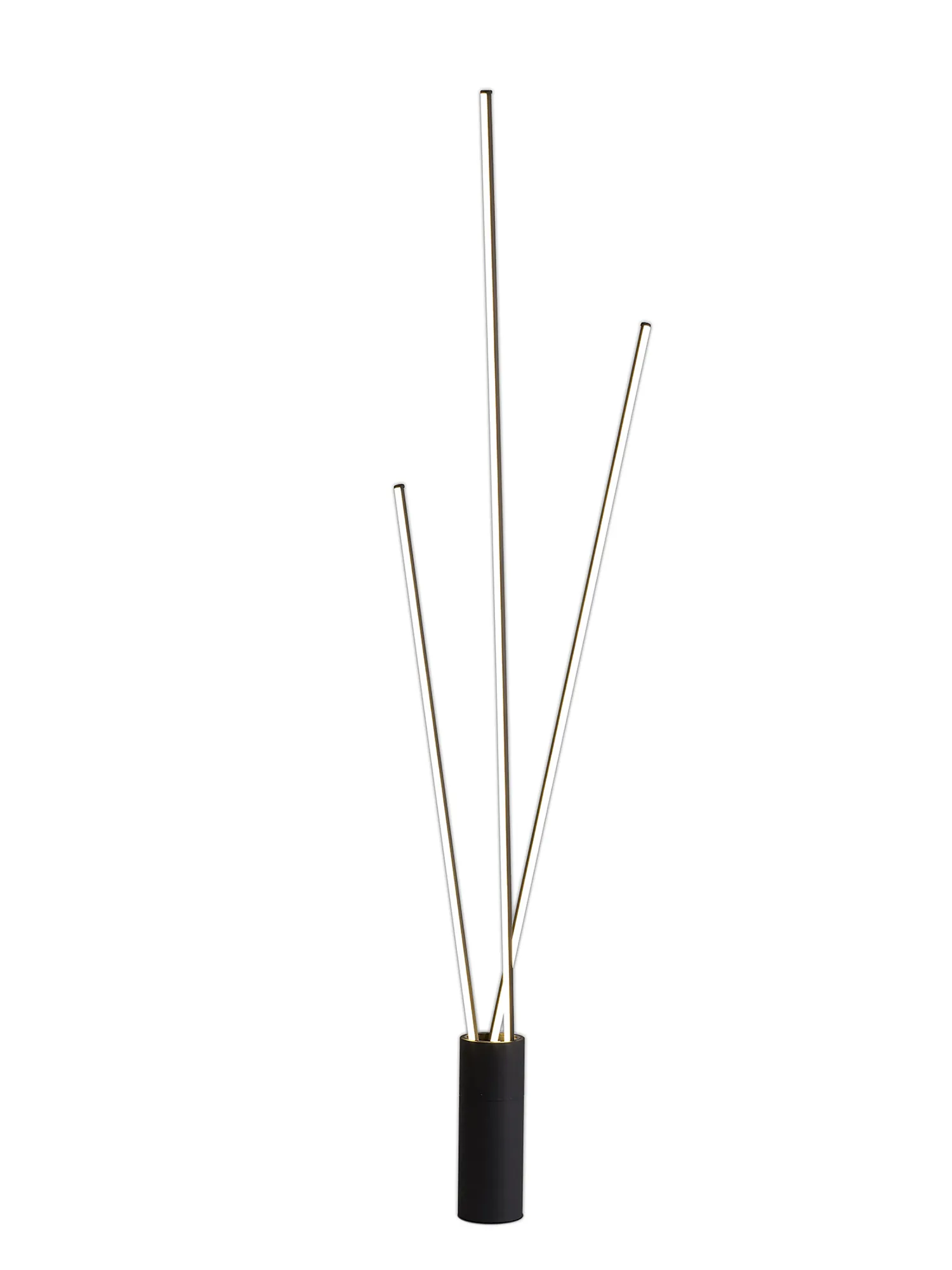 M7348  Vertical Floor Lamp 3 Light 60W LED Black